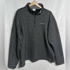 Men's Columbia Great Hart Mountain™ III Half Zip Pullover XL, AM1534 Gray/Black